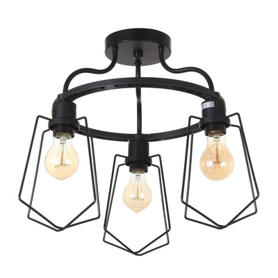 Люстра «Компакт», 3×40 Вт E27, черный, 45×45×42 см