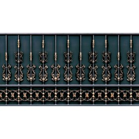 Фотобаннер, 250 × 150 см, с фотопечатью, люверсы шаг 1 м, «Золотой забор», Greengo