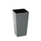 Пластиковый горшок с вкладышем «Финезия», цвет антрацит - Фото 1