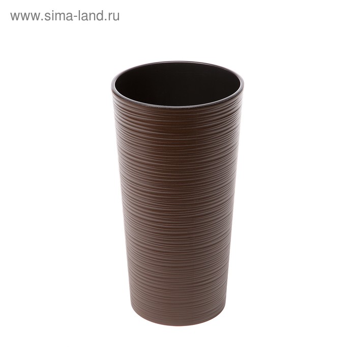 Пластиковый горшок со вставкой «Лилия Джутто», цвет коричневый - Фото 1