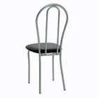 Стул для кухни «Клик Мебель. Венский 2», искусственная кожа, цвет серебристый металлик/чёрный - Фото 4