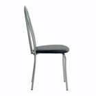 Стул для кухни «Клик Мебель. Венский 2», искусственная кожа, цвет серебристый металлик/чёрный - Фото 5