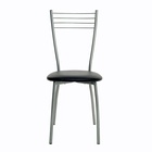 Стул для кухни Клик Мебель «Сильвия», цвет серебристый металлик/чёрный - Фото 3