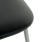 Стул для кухни Клик Мебель «Сильвия», цвет серебристый металлик/чёрный - Фото 6