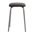 Табурет для кухни «Эконом» квадратный, серебристый металлик/шоколад МИКС - фото 35623280