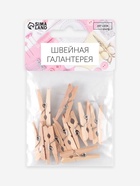 Прищепки для шитья, 3×0.5×0.3 см, 10 шт., бежевые - Фото 4