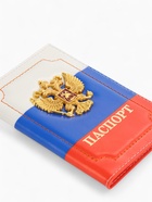 Обложка для паспорта, с металлическим гербом, триколор - Фото 3