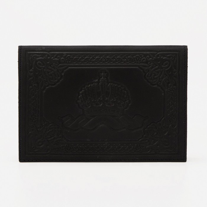 Обложка для паспорта, тиснение, герб, цвет чёрный - фото 1908443211
