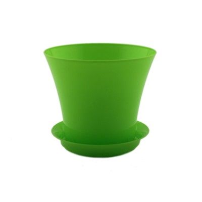 Пластиковый горшок с поддоном «Сити», цвет лайм