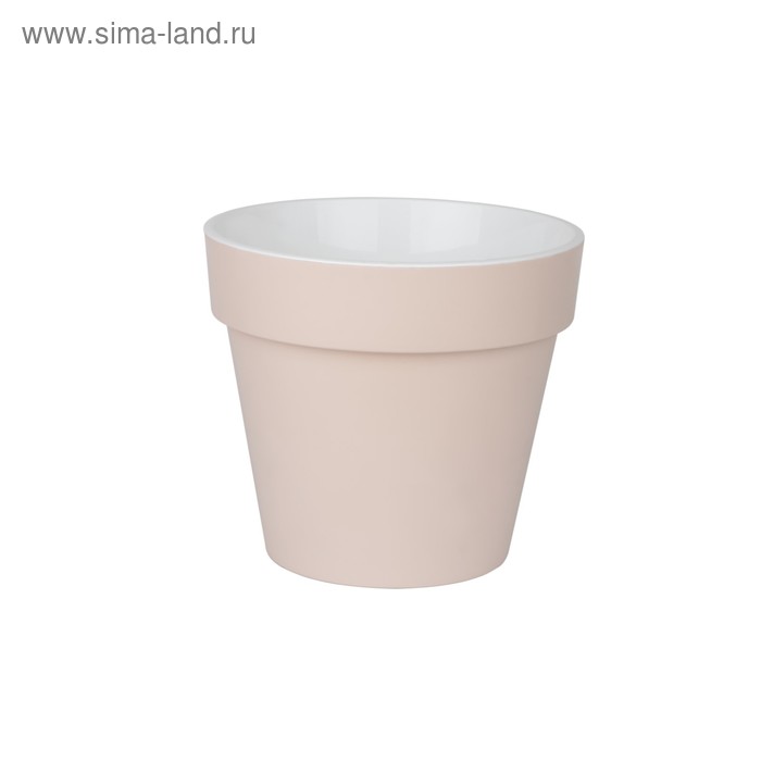 Пластиковый горшок с вкладкой «Протея», цвет пудра - Фото 1