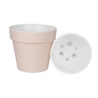 Пластиковый горшок с вкладкой «Протея», цвет пудра - Фото 2