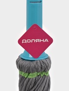 Швабра с отжимом Доляна, верёвочная насадка из микрофибры, нержавеющая телескоп ручка, высота 120 см - Фото 9