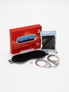 Подарочный набор «Для взрослых»: чай чёрный 25 г, маска для сна, наручники, игра (18+) - Фото 1