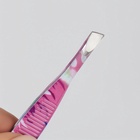 Пинцет скошенный, узкий, 8.5 см, рисунок МИКС - Фото 3