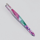 Пинцет скошенный, узкий, 8.5 см, рисунок МИКС - Фото 4