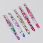 Пинцет скошенный, узкий, 8.5 см, рисунок МИКС - Фото 5