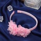 Ободок для волос "Малышка" две розы клетка, 1 см, розовый - фото 9787057