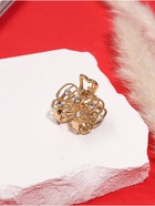 Крабик для волос «Бантик», стразы, 2.5 см, золото - Фото 2