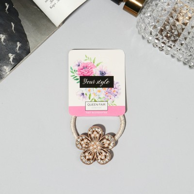 Резинка для волос QF «Каролина», цветочек, 4 см