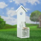 Подставка деревянная со стеклянным кашпо 10*9*31 см - Фото 1