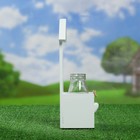 Подставка деревянная со стеклянным кашпо 10*9*31 см - Фото 2