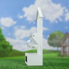 Подставка деревянная с двумя стеклянными кашпо 10*24*41 см - Фото 3