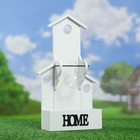 Подставка деревянная со стеклянным кашпо 9*24*41 см - Фото 1