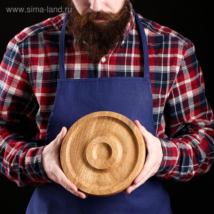 Блюдо для подачи Доброе дерево «Вселенная», d=20 см, массив ясеня - Фото 1