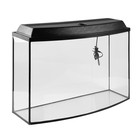 Аквариум "Телевизор" с крышкой, 100 литров, 80 х 27 х 50/55 см, чёрный - Фото 2