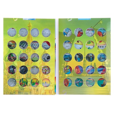 Альбом-планшет блистерный «Юбилейные 25-ти рублёвые монеты России», на 40 ячеек