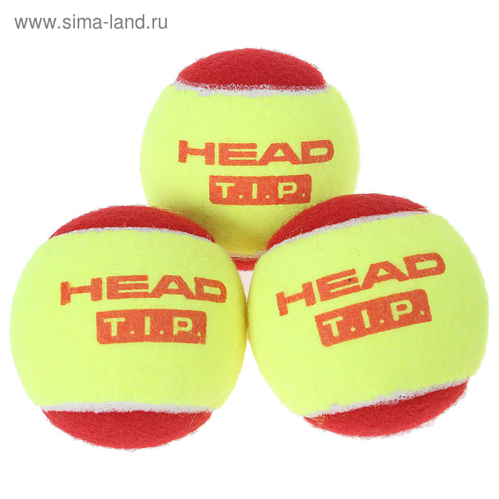 Набор мячей теннисных Head T.I.P Red, цвет жёлтый - Фото 1