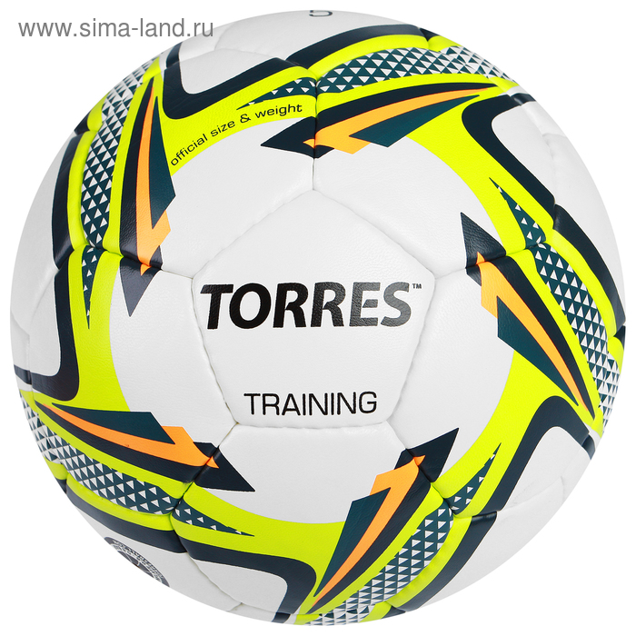 Мяч футбольный Torres Training, F30054, размер 4, 32 панели, PU, ручная сшивка - Фото 1