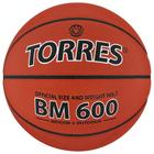Мяч баскетбольный TORRES BM600, B10027, PU, клееный, 8 панелей, р. 7 - Фото 1