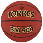 Мяч баскетбольный Torres BM900, B30037, PU, клееный, 8 панелей, размер 7 - фото 18651955