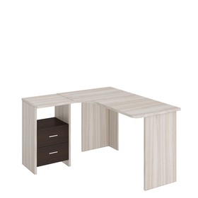 Угловой стол, 1200 × 1300 × 770 мм, левый угол, цвет карамель/венге