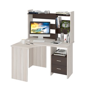 Компьютерный стол, 1200 × 1000 × 1520 мм, левый угол, цвет карамель/венге