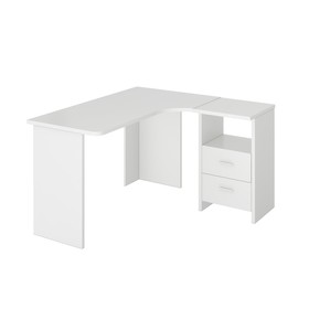 Угловой стол, 1200 × 1300 × 770 мм, правый угол, цвет белый жемчуг