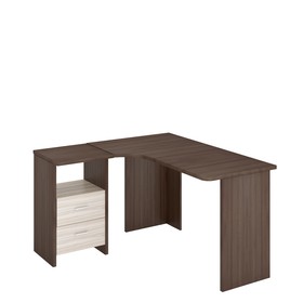 Угловой стол, 1200 × 1300 × 770 мм, левый угол, цвет шамони/карамель