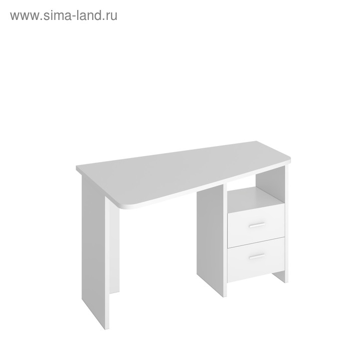 Стол, 1200 × 720 × 770 мм, левый угол, цвет белый жемчуг - Фото 1