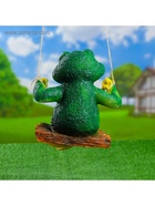 Садовая фигура из полистоуна «Лягушка на качелях», подвесная, 24×23×27 см  (артикул 4095077)  большой выбор товаров оптом и в розницу по низким ценам с доставкой
