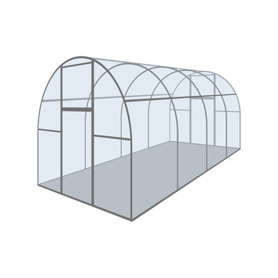 Теплица (каркас) «Оптима III-Цинк», 4×2×1.9 м, оцинкованная сталь, профиль 20×20 мм, без поликарбоната