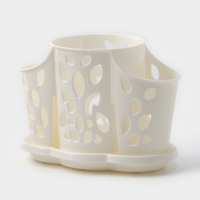 Подставка для столовых приборов Plastic Centre «Камелия», 3-х секционная, пластик, МИКС