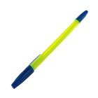 Ручка шариковая LANCER Office Style 820, игольчатый узел 0.5 мм, чернила синие, корпус жёлтый неон - Фото 2