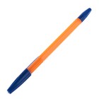 Ручка шариковая LANCER Office Style 820, игольчатый узел 0.5 мм, толщина линии 0,35, чернила синие, корпус оранжевый неон - Фото 2