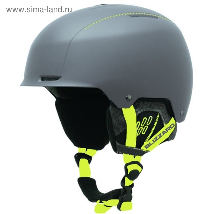 Зимний шлем Blizzard 2018-19 Guide ski helmet, grey matt/neon yellow matt, обхват 60-63 см - Фото 1