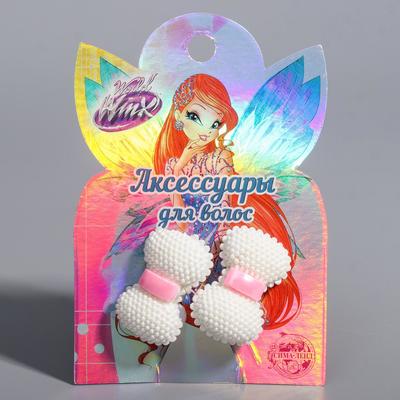 Набор резинок, белый бант, 2 шт "Блум", WINX