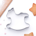 Форма для вырезания печенья «Лошадка-качалка», 7×7,5×2 см, цвет хромированный - Фото 1