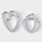 Набор форм для вырезания печенья «Лепестки пиона», 7×6 см, 4 шт, цвет хромированный - фото 54703294