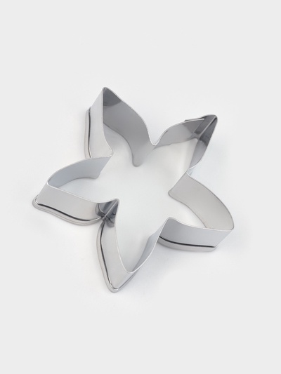 Формы для печенья «Лепестки розы», набор 4 шт., металл, серебристые