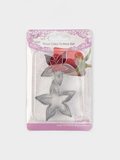 Формы для печенья «Лепестки розы», набор 4 шт., металл, серебристые